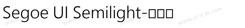 Segoe UI Semilight字体转换